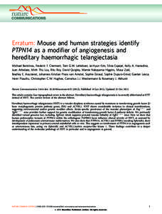 Respiratory diseases / Hereditary hemorrhagic telangiectasia / Angiology / ACVRL1 / Angiogenesis / Arteriovenous malformation / Growth factor / Medicine / Health / Anatomy