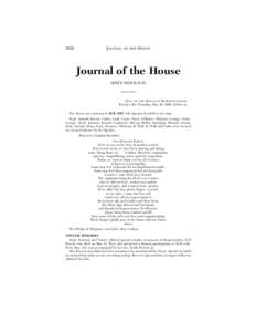 2620  JOURNAL OF THE HOUSE Journal of the House SIXTY-SIXTH DAY