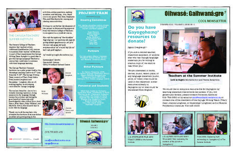 COOL Newsletter, Summer 2012