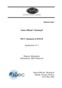 Asia-Pacific Economic Cooperation[removed]SOM II/067 Senior Official’s Meeting II