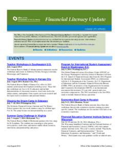 Financial Literacy Update(November/December 2012)