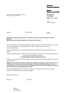 Deutscher Gewerk Gewerkschaftsbund rkschaftsbund Region Niedersachsen
