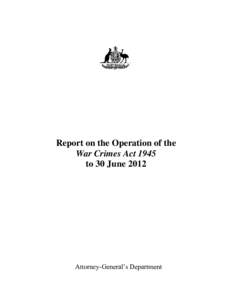 Australian Capital Territory / Australian Federal Police / Crimes Act / Director of Public Prosecutions / Extradition / Criminal law / Law / Government