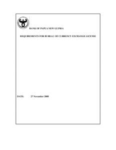 Licensing and Operating Requirements