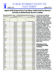 Taxation / Tax / Farm-to-market road / Iowa / Highway Trust Fund / Iowa Primary Highway System / Transport / Petroleum products / Fuel tax