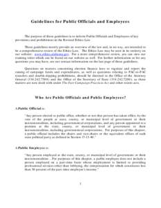 Microsoft Word - Guidelines for Public Officials and Employees June 2012