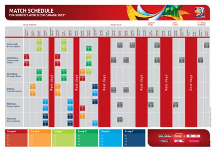 MATCH SCHEDULE  FIFA WOMEN’S WORLD CUP CANADA 2015™