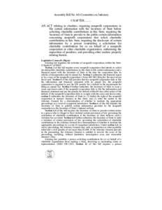 Assembly Bill No. 60–Committee on Judiciary CHAPTER[removed]AN ACT relating to charities; requiring nonprofit corporations to file certain information with the Secretary of State before soliciting charitable contribu