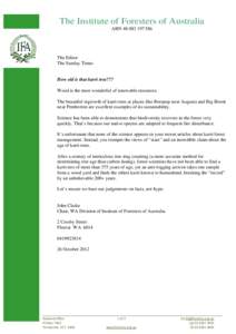 Microsoft Word - IFA letter to Sunday Times re karri tree age 26 Oct_2012.docx