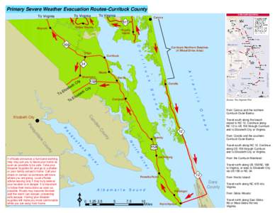 Primary Severe Weather Evacuation Routes-Currituck County To Virginia To Virginia  To Virginia