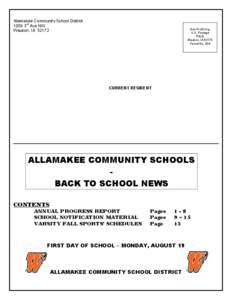 Allamakee Community School District 1059 3rd Ave NW Waukon, IA[removed]Non-Profit Org. U.S. Postage