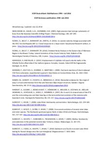 1 ICDP Deutschland: Publikationen 1996 – Juli 2014 ICDP Germany: publications 1996 July 2014 Aktualisierung / updated: July 16, 2014 ABOUCHAMI, W., GALER, S.J.G., HOFMANN, A.WHigh precision lead isotope syste