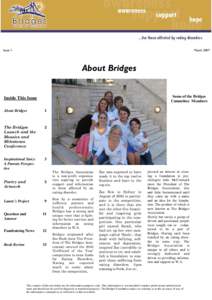 Issue 1  March 2007 About Bridges Some of the Bridges