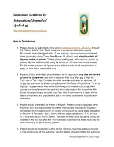 Submission Guidelines for  International Journal of Speleology http://scholarcommons.usf.edu/ijs/