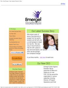 News from Emerge! Center Against Domestic Abuse