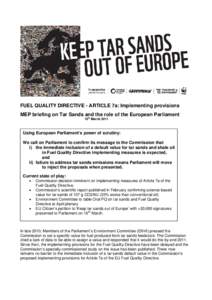 Microsoft Word - KEEP TAR SANDS OUT OF EUROPE briefing paper_FINAL.doc
