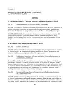 Report to Congress: Mandatory Minimum Penalties in the Federal Criminal Justice System - Appendix B (October 2011)