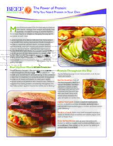 BEEF nutrition.org The Power of Protein:  Why You Need Protein in Your Diet