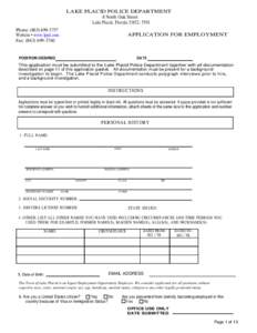 32 LPD Employment Application