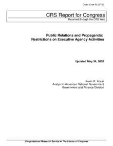 Journalism sourcing / Video news release / Ethics / Office of National Drug Control Policy / Congressional oversight / Propaganda / Congressional Research Service / Government Accountability Office / E-Rate / Government / Business / Library of Congress