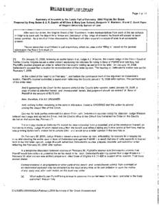 Summary o f Answers to the Essay Part o f February 2008 Virginia Bar Exam Prepared b y Greg Baker & J. R. Zepkin o f William & Mary Law School, Benjamin V. Madison, Ill and C. Scott Pryor o f Regent University School o f