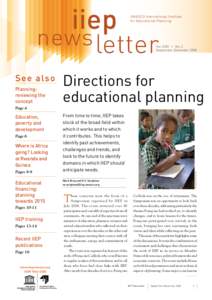 iiep news letter UNESCO International Institute for Educational Planning