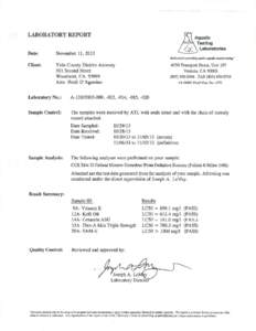 LABORATORY REPORT  Date: TL