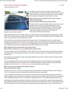 Solar cooling: Proving the ...