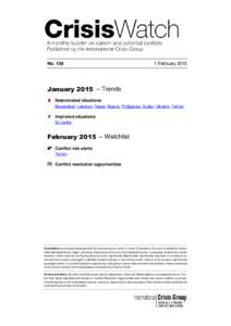 No[removed]February 2015 January 2015 – Trends  Deteriorated situations