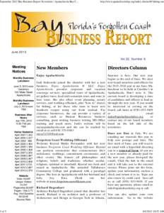 September 2012 Bay Business Report Newsletter | Apalachicola Bay C[removed]of 5 http://www.apalachicolabay.org/index.cfm/m/46?debug=no