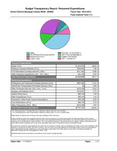 Budget Transparency Report: Personnel Expenditures School District:Newaygo County RESA[removed]Fiscal Year: [removed]Fund: General Fund (11)