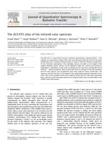 ARTICLE IN PRESS Journal of Quantitative Spectroscopy & Radiative Transfer[removed]–528 Contents lists available at ScienceDirect  Journal of Quantitative Spectroscopy &