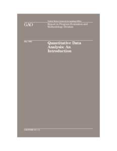 United States General Accounting Office  GAO Report to Program Evaluation and Methodology Division