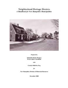 NH Neighborhood Heritage Districts Handbook