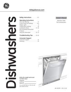 Cleaning / Dishwasher / Technology / Personal life / Hygiene / Dishwashing / The Dishwasher: Dead Samurai / GE Consumer & Industrial / Reset button / Home appliances / Home / Home automation