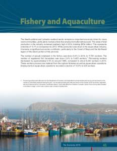 The Newfoundland and Labrador seafood sector remains an important economic driver for many rural communities, particularly in areas where few employment alternatives exist. The value of total production in the industry r