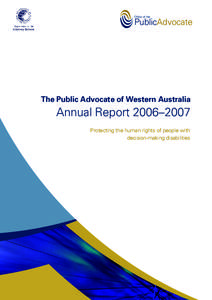 The Public Advocate of Western Australia Annual Report[removed]