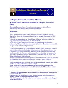 Microsoft Word - speech Ludwig von Mises and The United States of Europe.doc