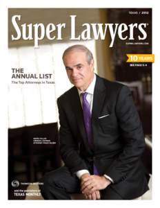 TEXAS[removed]SUPERLAWYERS.COM 10 YEARS THE