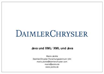 Java und XML/XML und Java