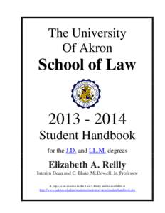 The University Of Akron School of Law[removed]Student Handbook