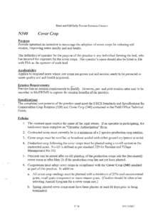 Sheet and Rill/Gully Erosion Resource Concern  N340 Cover Crop