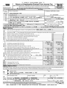 Form  990 ** PUBLIC DISCLOSURE COPY **