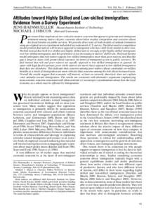 Immigration / Sociology / Science / The New Americans: Economic /  Demographic /  and Fiscal Effects of Immigration / Economic impact of immigration to Canada / Opposition to immigration / Nativism / Skill