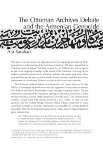 Armenian Genocide denial / Armenia–Turkey relations / Armenians in Turkey / Heath W. Lowry / Armenians in the Ottoman Empire / Justin McCarthy / Ottoman Empire / Western Armenia / Turkey–United States relations / Armenian Genocide / Asia / History of the Turkic peoples