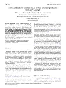 FEBS[removed]FEBS Letters[removed]–1207 Empirical limits for template-based protein structure prediction: the CASP5 example