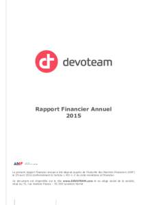 Devoteam rapport financier annuel 2015 V5