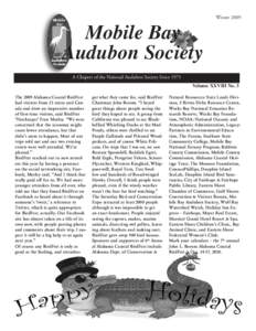 Winter[removed]Mobile Bay Audubon Society A Chapter of the National Audubon Society Since 1971 Volume XXVIII No. 3