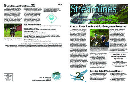 Page 4  Streamlines Summer 2014