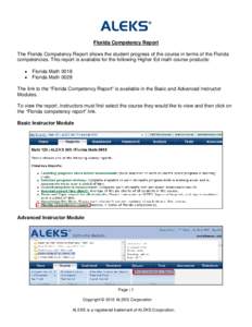 Microsoft Word - Florida Competency Report.doc